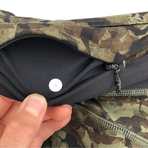 LULULEMON Speed Tight III Full-On Luxtreme Mystic Jungle Fatigue Green Black 4 - Picture 7 of 12